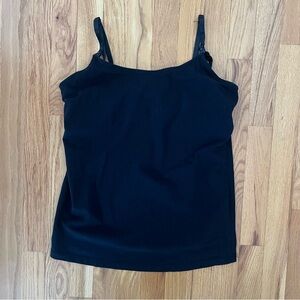 Motherhood Maternity Black Nursing Tank – Adjustable Straps – Size M